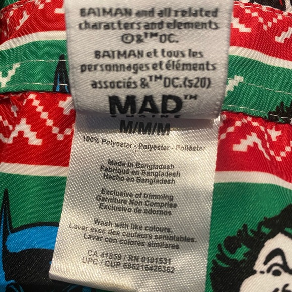 DC Batman Christmas Ugly Sweater Button Long Sleeve Shirt - Picture 7 of 7